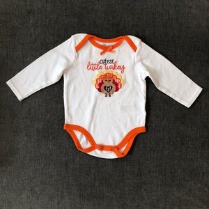Cutest little turkey long-sleeved onesie